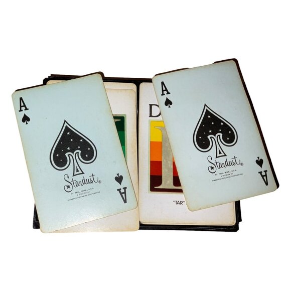 Vintage Decade Double Deck Of Playing Cards With Plastic Case - Picture 2 of 9